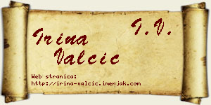 Irina Valčić vizit kartica